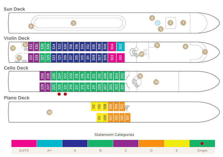 MS Amalyra deck plan